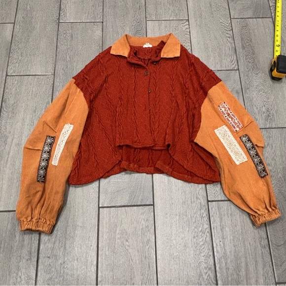POL Fire Brick spunky sweater jacket Size Large - Picture 3 of 9